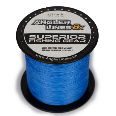 Blue 8X Superior Braided Fishing Line - 328-1094 Yard Spools