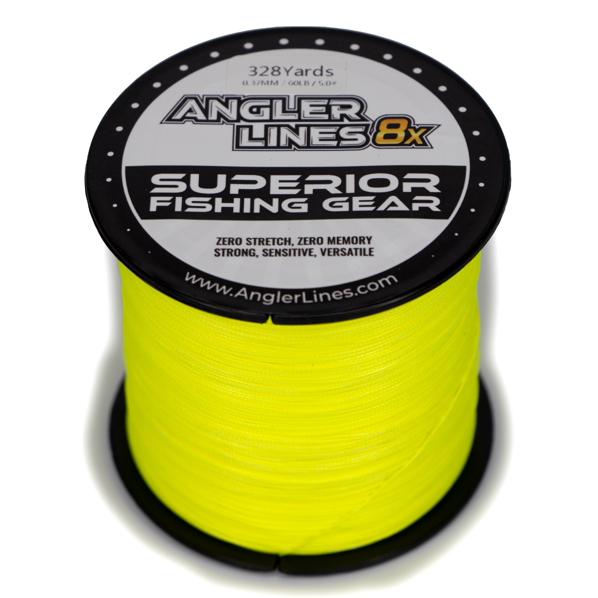 Yellow 8X Superior Braided Fishing Line - 328-1094 Yard Spools