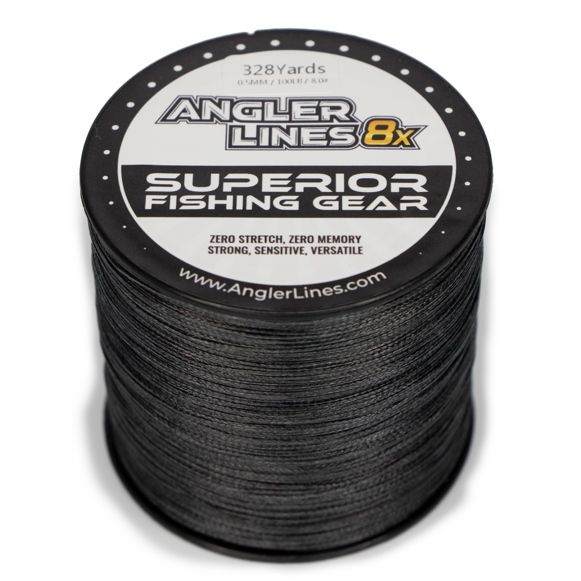 Black 8X Superior Braided Fishing Line - 328-1094 Yard Spools