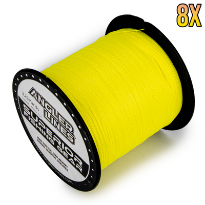 Yellow 8X Superior Braided Fishing Line - 328-1094 Yard Spools